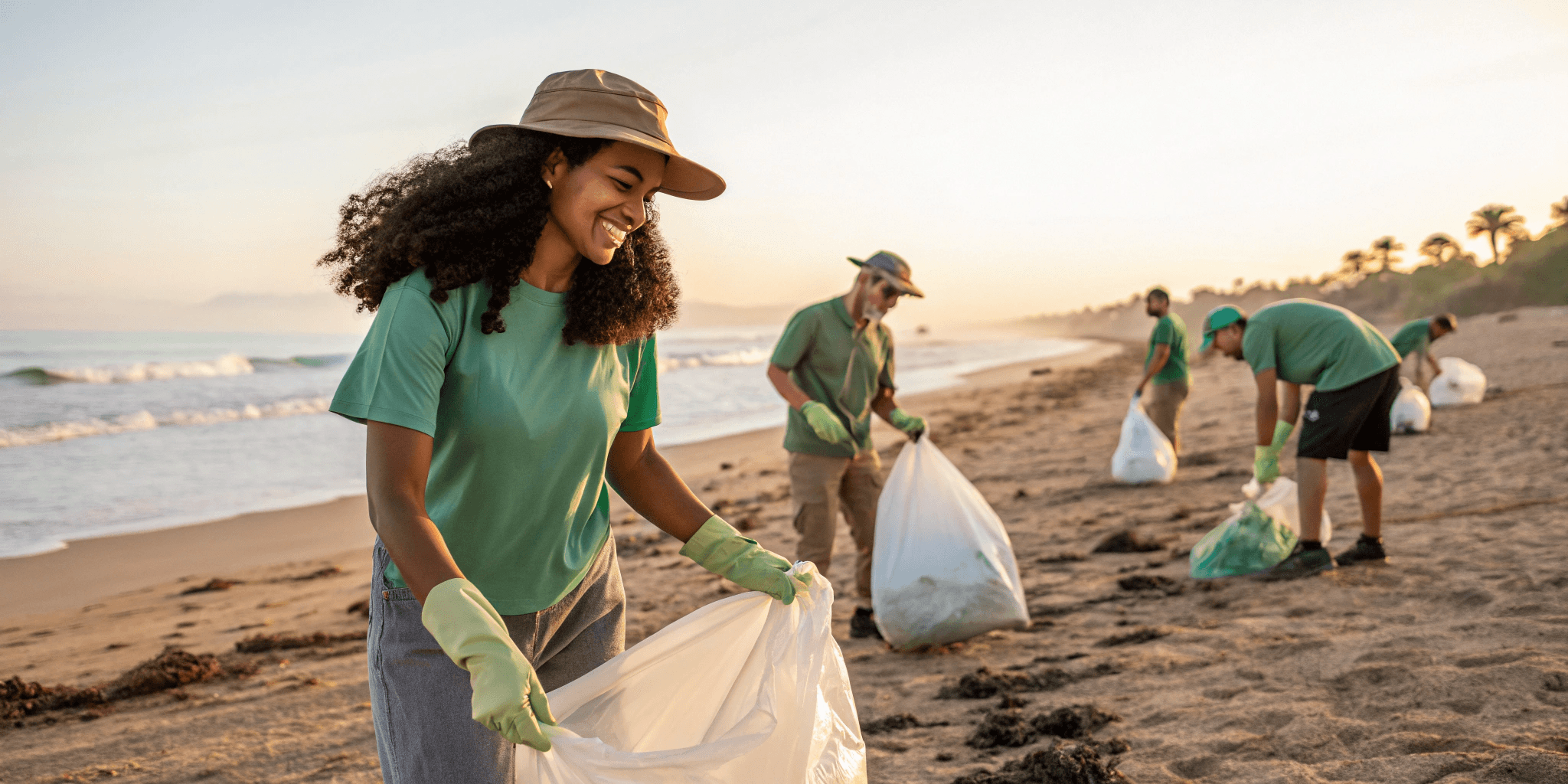 Hands planting a seedling in soil